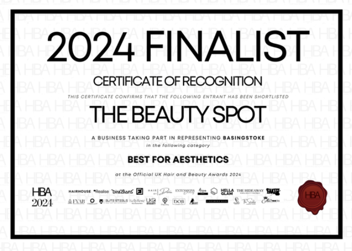 Hair & Beauty Awards 2024 Aesthetics Finalist